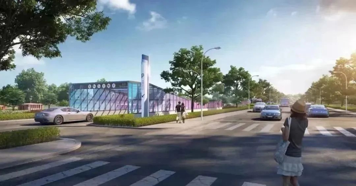 ▲调色板花园地下停车库