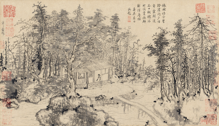 〔图十二〕 元方从义 《林屋幽居图》 卷  故宫博物院藏