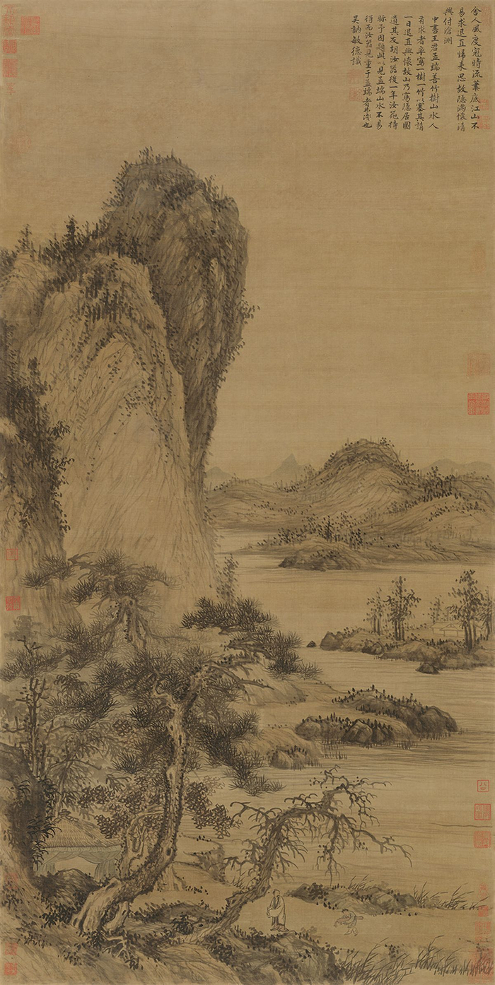 〔图二〕 明王绂 《隐居图》 轴 故宫博物院藏