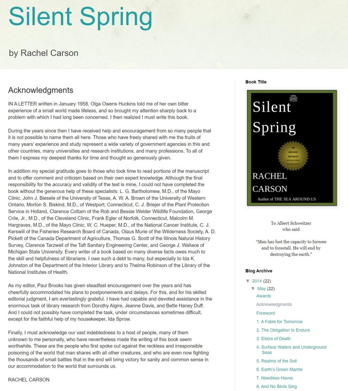 ▲《寂静的春天》英文版截图。