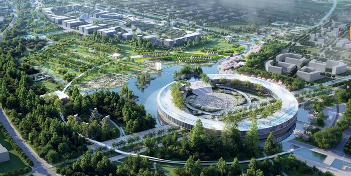 大兴机场临空区中央公园效果图