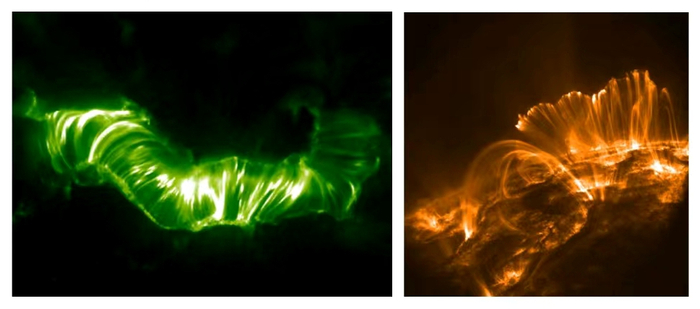 　耀斑爆发过程中观测的环系结构。（受访者供图）