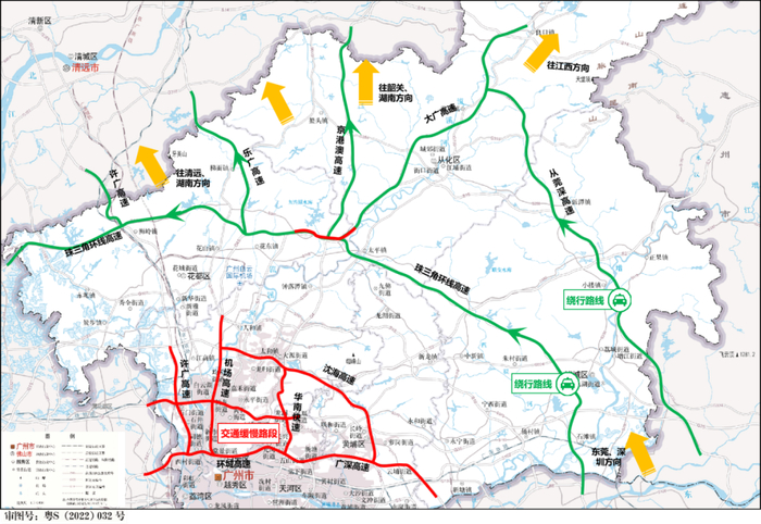 附图6 粤东地区出城及北环绕行方案图