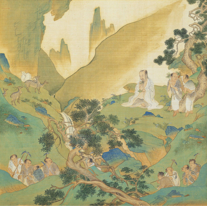 炎帝，明代绢本设色，台北故宫博物院藏