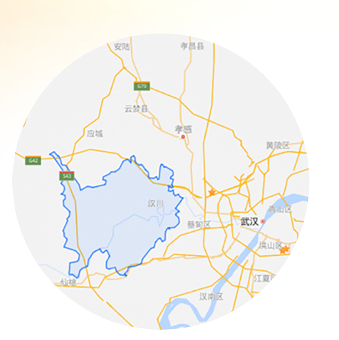 汉川市相对武汉市的区位图 资料来源：汉川市人民政府官网