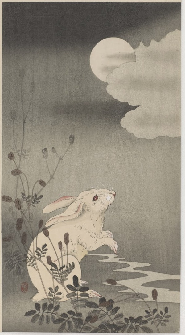 小原古村，《月光下的兔子》，约1910年，华盛顿史密斯学会赛克勒美术馆藏