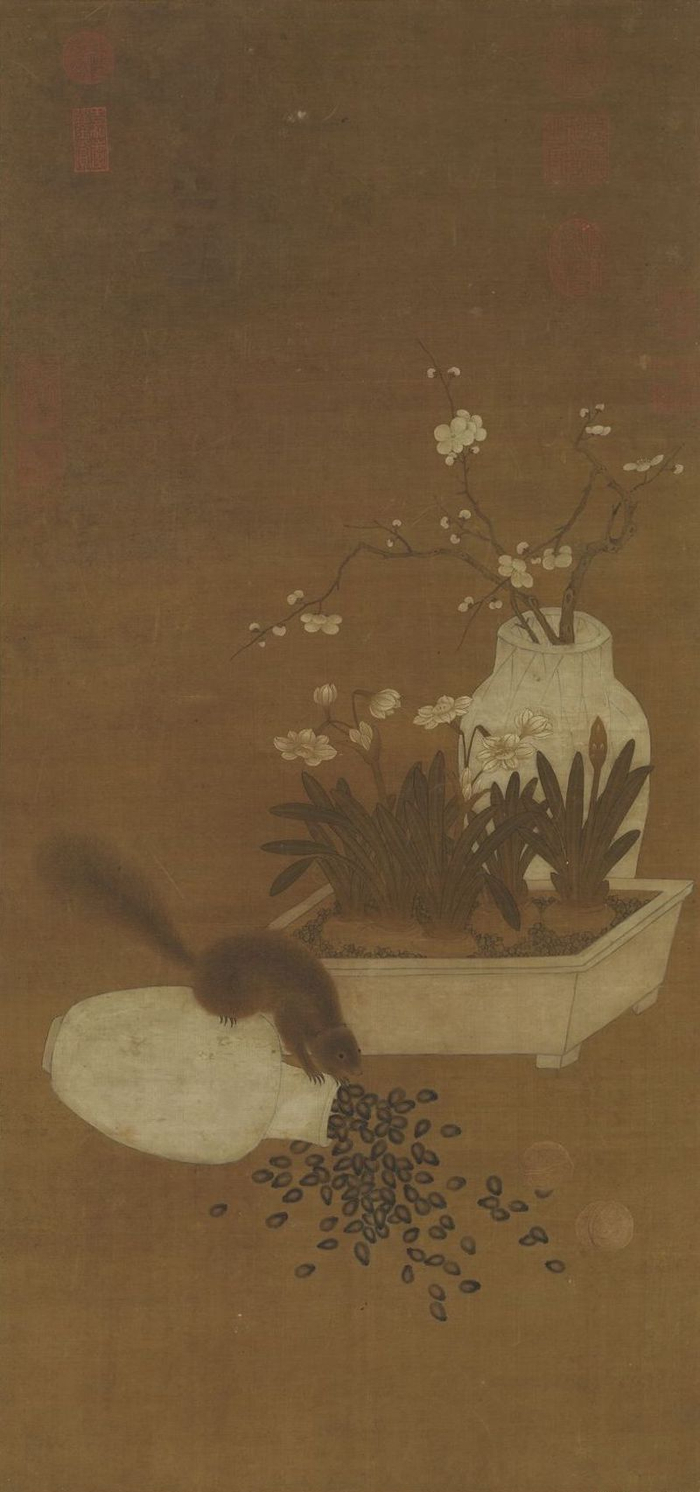 元人 岁朝图 轴 台北故宫博物院藏