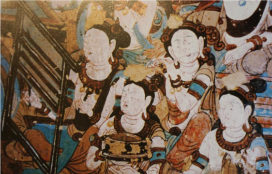 莫高窟112窟药师经变图中的乐舞（局部）