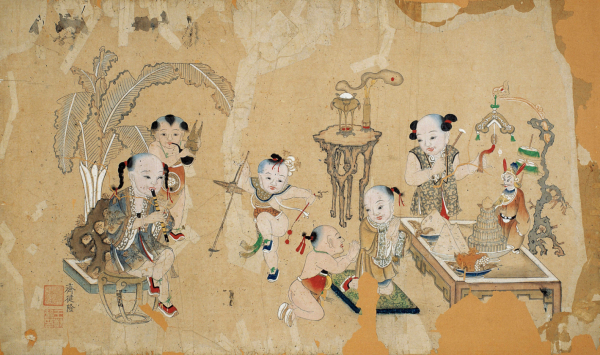 图8：清“桂序昇平”年画中的兔爷形象，中国国家博物馆藏