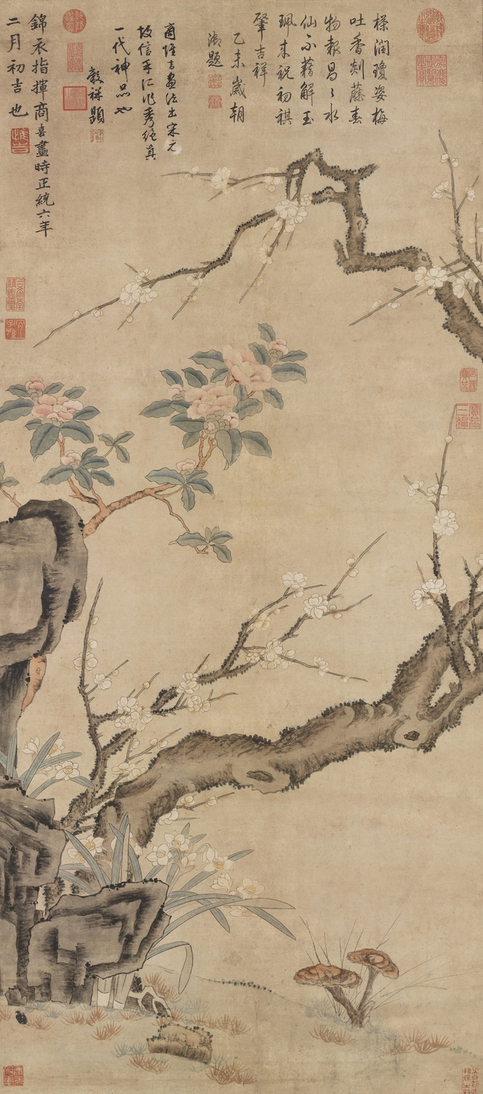 明 商喜 岁朝图 轴 台北故宫博物院藏