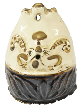 白釉褐彩兔形灯　　山西博物院藏