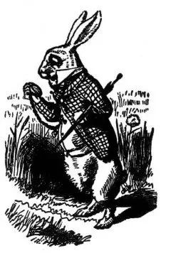 ▲《阿丽思漫游奇境记》中的白兔先生，在唐代人眼中，这一定是只修炼足够五百年的白兔精。