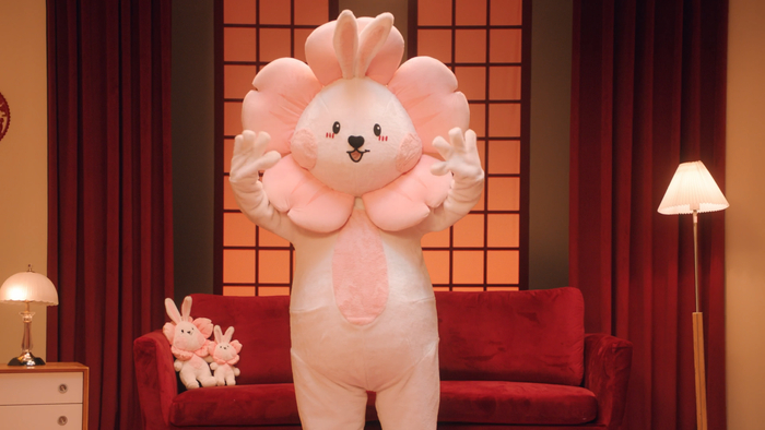 2023年北京台春晚的吉祥物“兔小蕊”。  节目组供图