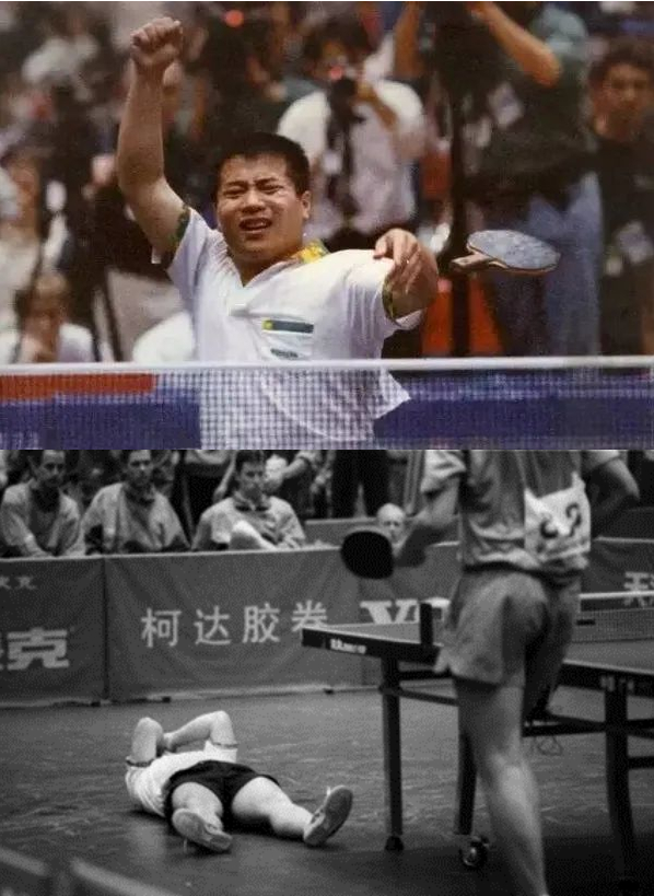 男团决赛获胜后，王涛喜极而泣