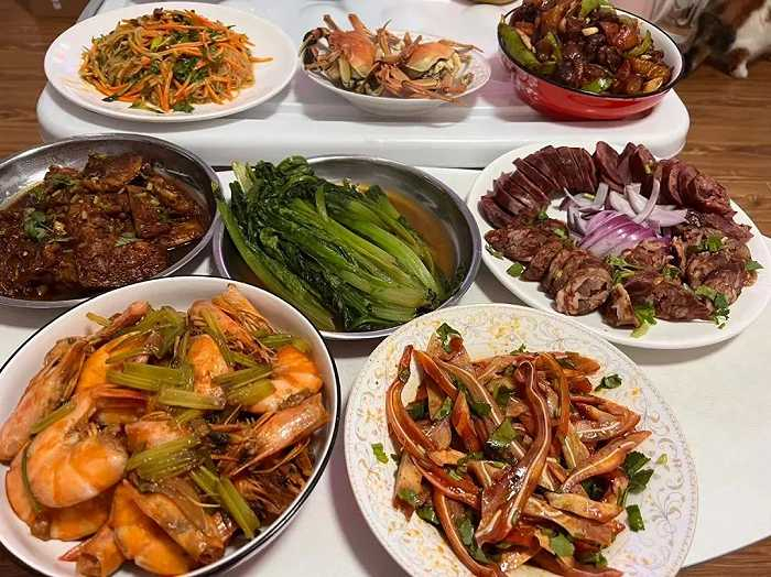 ▲ 苏栗的年夜饭。图 / 受访者提供