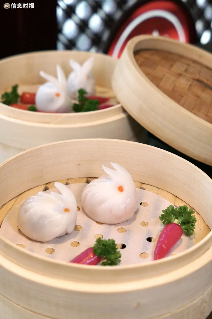 白天鹅宾馆出品的玉兔饺。