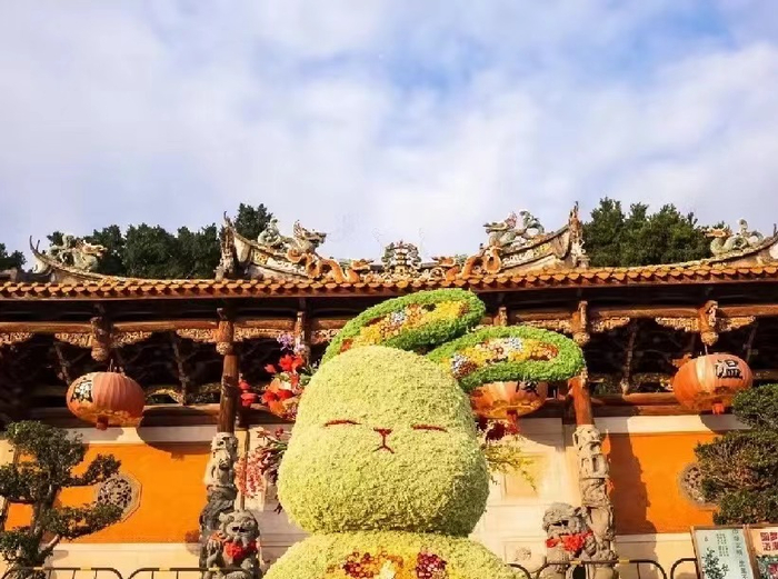 泉州网红文创IP蟳埔簪花兔 记者王方然拍摄