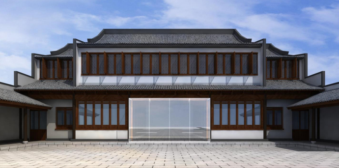 观德堂南立面