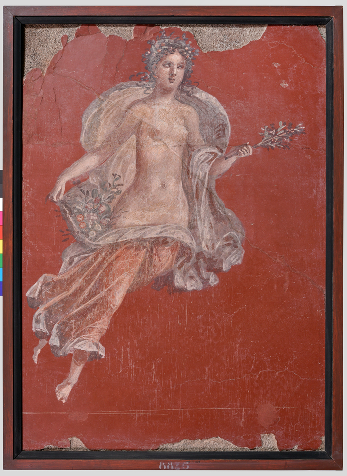 酒神女祭司壁画，赫库兰尼姆，彩绘壁画，1世纪