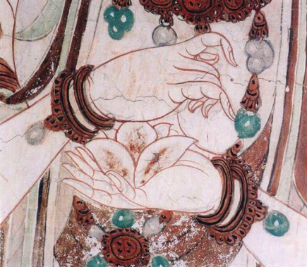  榆林窟第17窟 菩萨手部定稿线