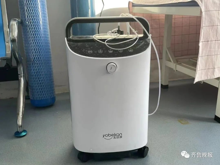 捐赠到敬老院的制氧机