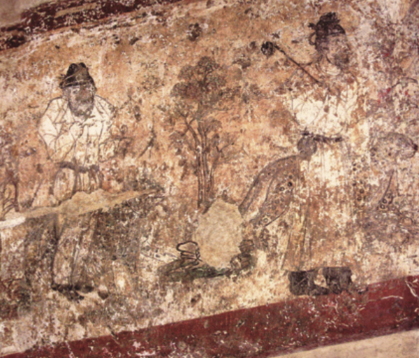 图3：驯豹，陕西乾县乾陵唐代懿德太子墓壁画