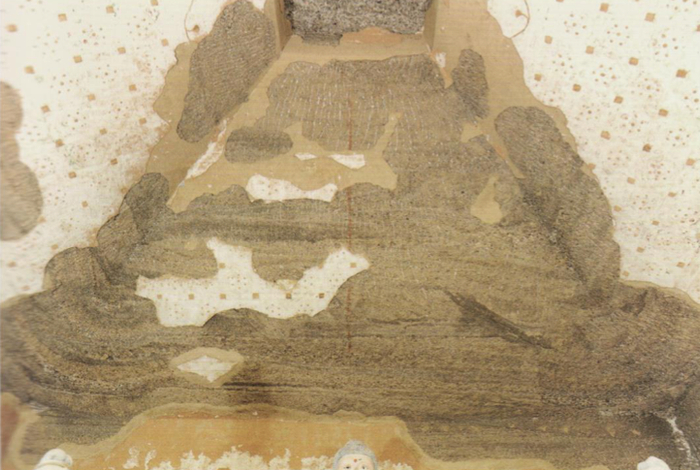 莫高窟256窟窟顶裸漏岩体