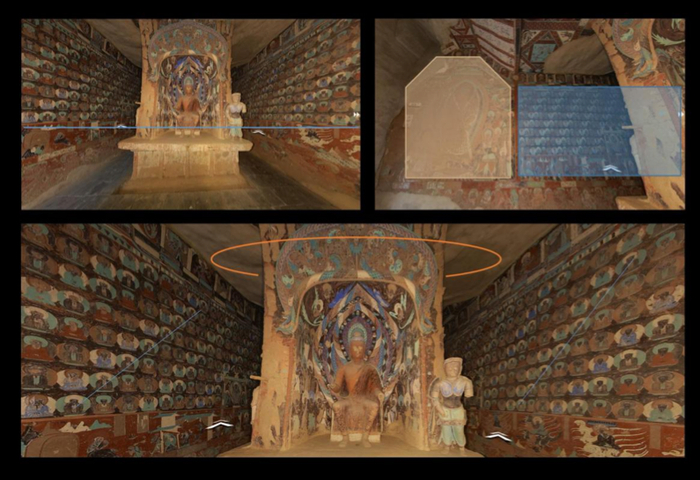 莫高窟257窟壁画视觉空间示意