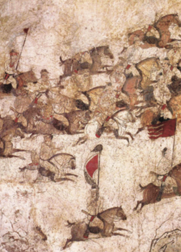 图7：狩猎出行，陕西乾县乾陵唐代章怀太子墓壁画