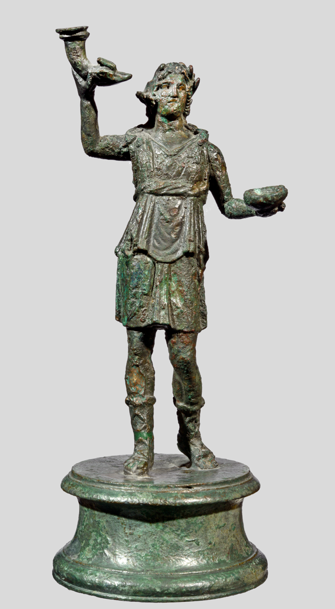 家庭守护神小雕像,维苏威火山遗址,青铜,1世纪