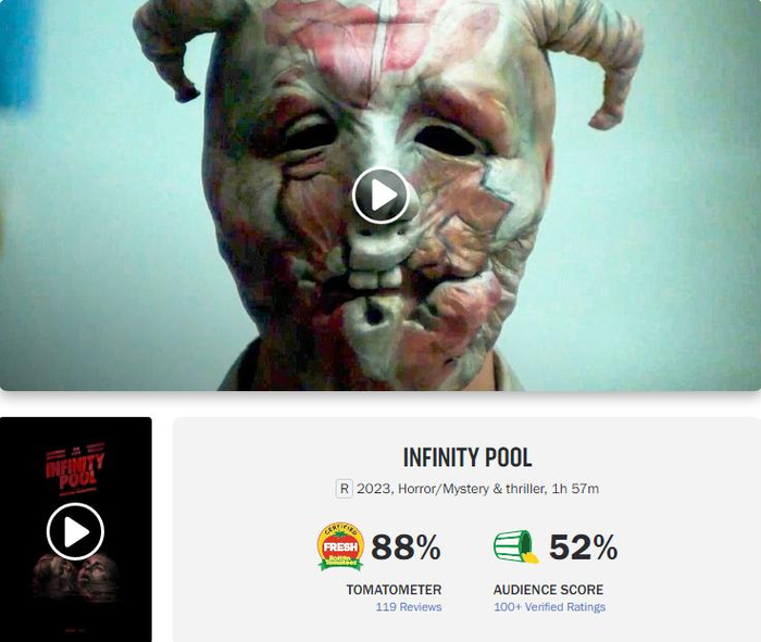 《无边泳池》在烂番茄上有高达88%的影评人好评度，但观众好评度仅有52%