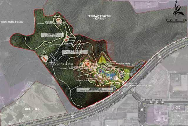 龙岗区儿童公园详细蓝图规划总平图（初稿）