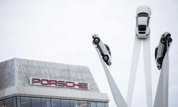 当地时间2022年12月19日，德国巴登-符腾堡，在斯图加特-祖文豪森的保时捷总部。