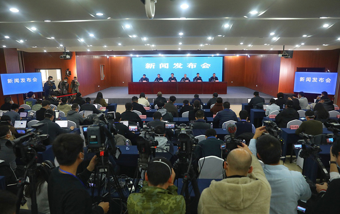 2023年2月2日，江西省上饶市铅山县，胡鑫宇事件新闻发布会在县公安局进行。视觉中国 图