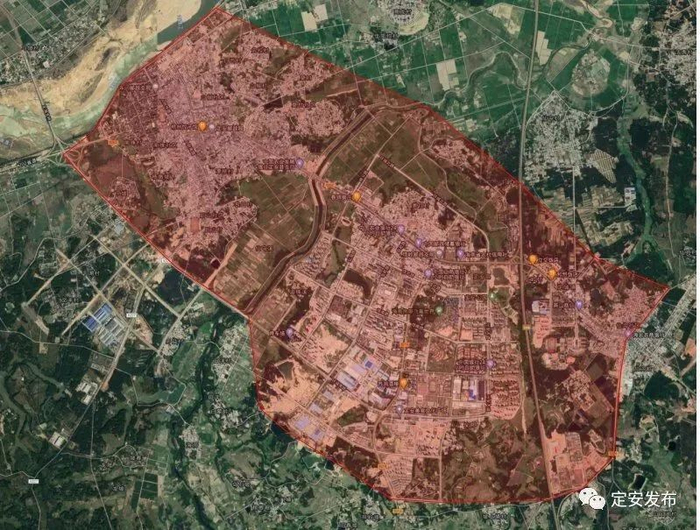 ▲定城主城区全年禁止燃放烟花爆竹区域图