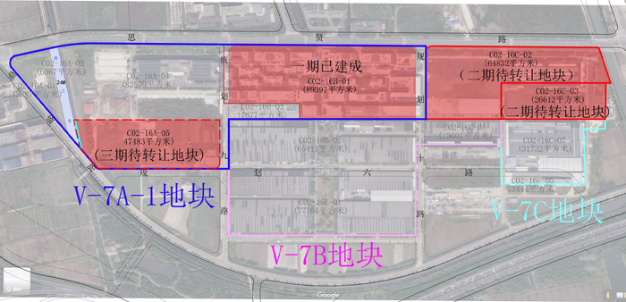 正泰启迪智电港一二三期汇总土地分割示意图。受访者提供