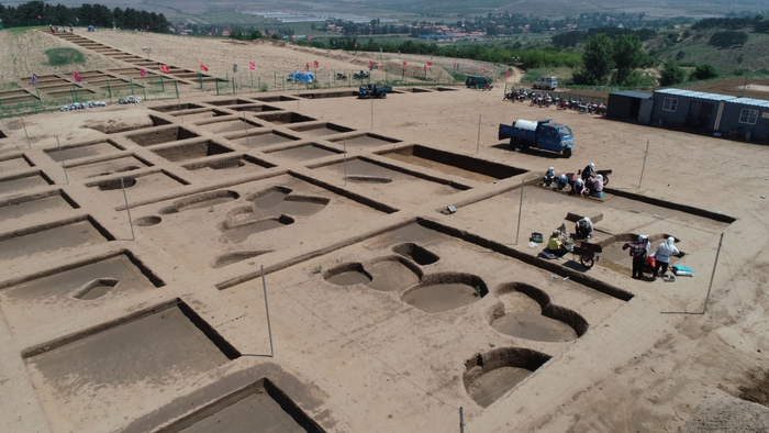 马鞍桥山遗址发掘现场。图源：辽宁省文物考古研究院（辽宁省文物保护中心） 