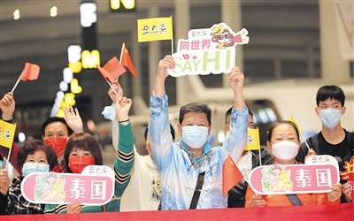 2月6日，广州白云国际机场，广之旅泰国首发团即将出发。受访者供图