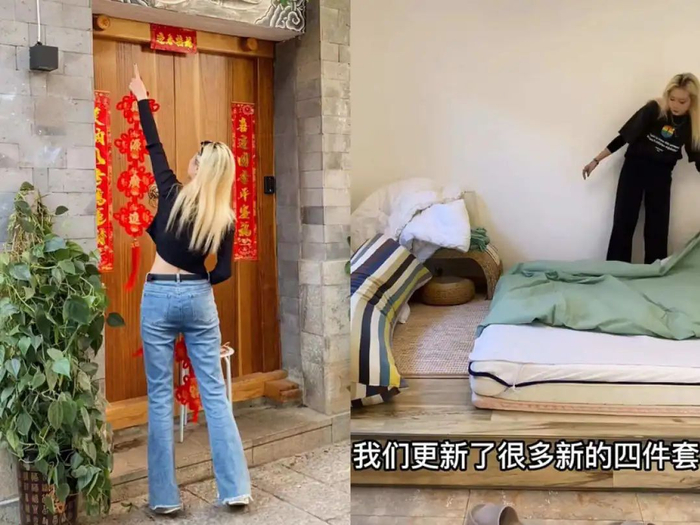 Nia在她的小红书账号@霓霓斯lee 上记录自己开民宿的日常 / 受访者供图