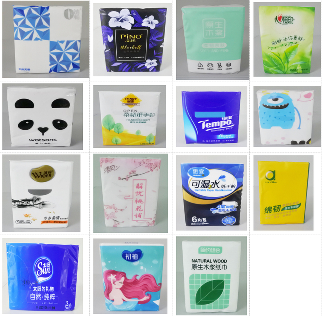 15款手帕纸样品。广西消委会供图 