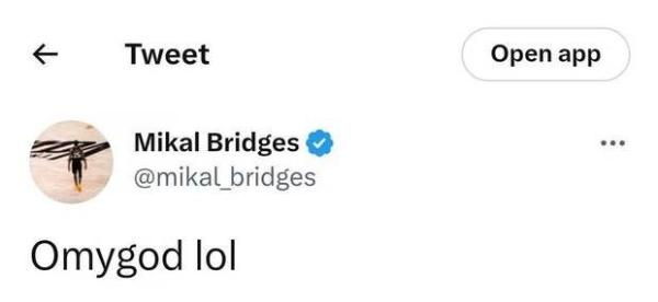 布里奇斯都是看媒体才知道自己被交易了。