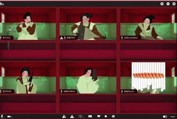 《合奏》六联屏交互体验装置