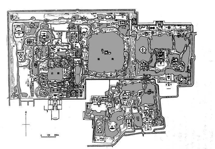 圆明三园平面图