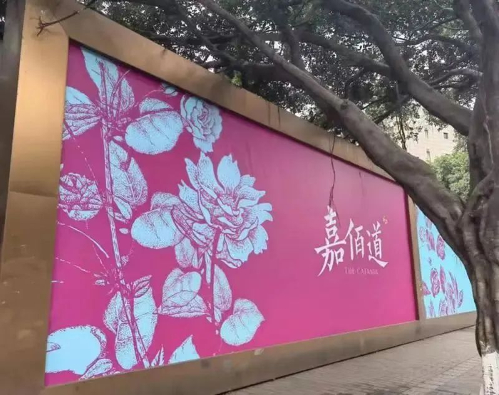 ▲原阿玛尼公寓、现成都嘉佰道实拍