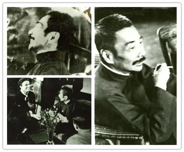 鲁迅在上海第二届全国木刻流动展览会上的留念    沙飞摄   1936年