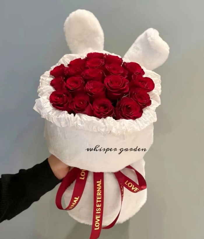 兔子花束成为今年的热门款。图源：网络