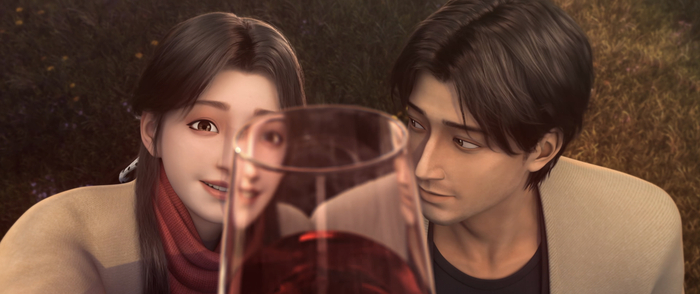 动画片《三体》剧照，罗辑和庄颜