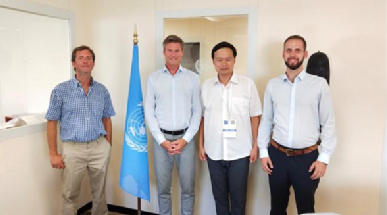 2018年，李熙率队访问联合国卫星中心