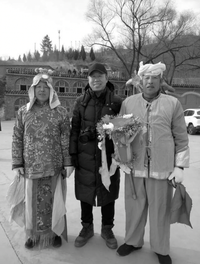 陕北方言专家王克明先生与老腰鼓艺人