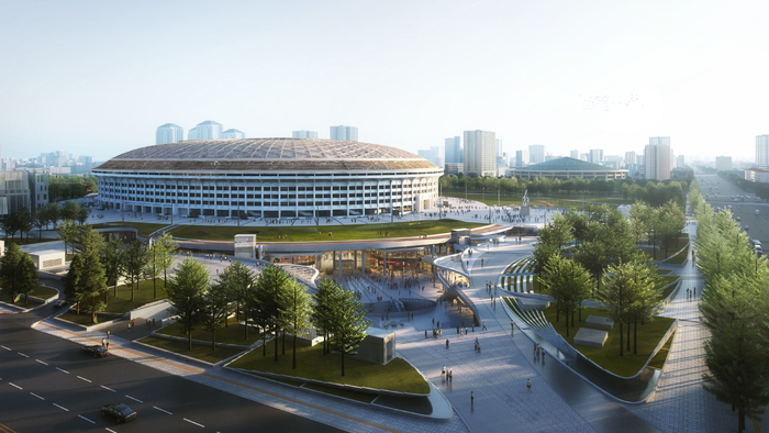 “新工体”项目建成后效果图。朝阳区供图